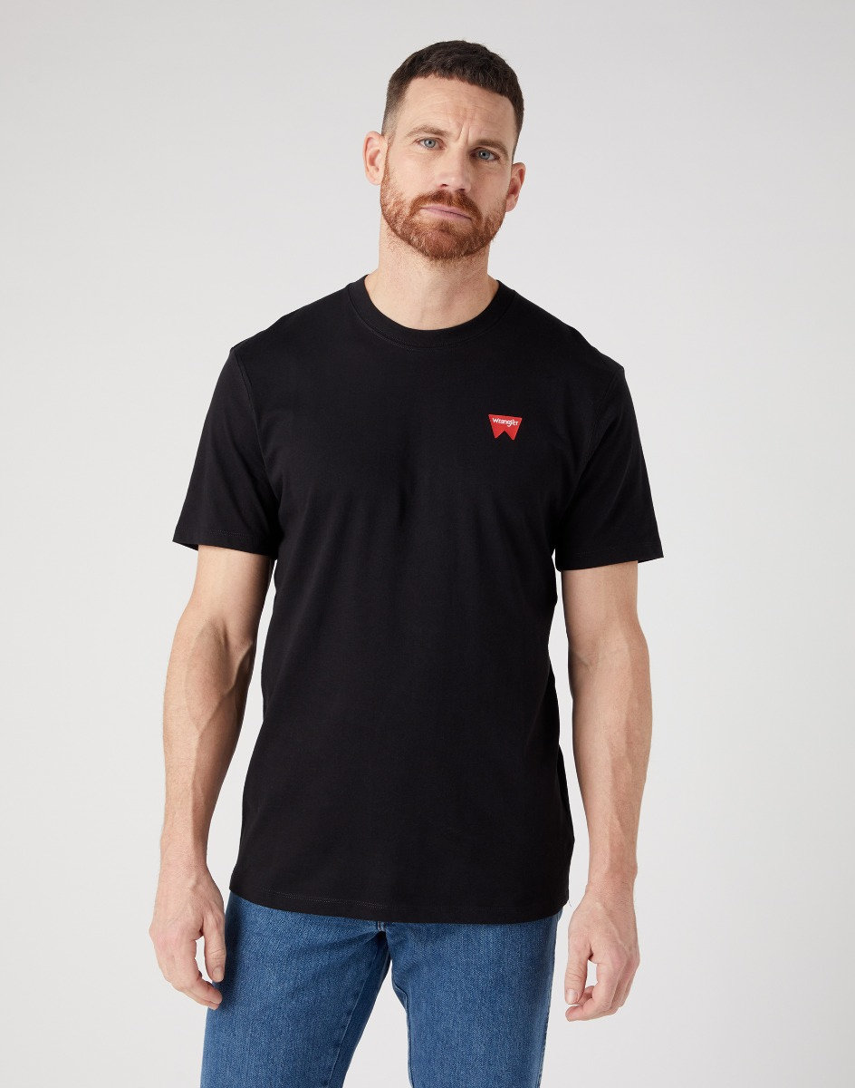 T-shirt męski Wrangler czarny main product photo