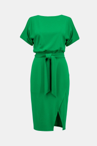 Sukienka Joseph Ribkoff zielona wiązana w pasie