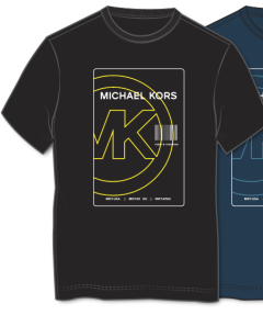 Koszulka męska t-shirt Michael Kors czarna z nadrukiem
