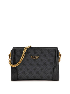 Torebka damska Guess grafitowa w monogram mała